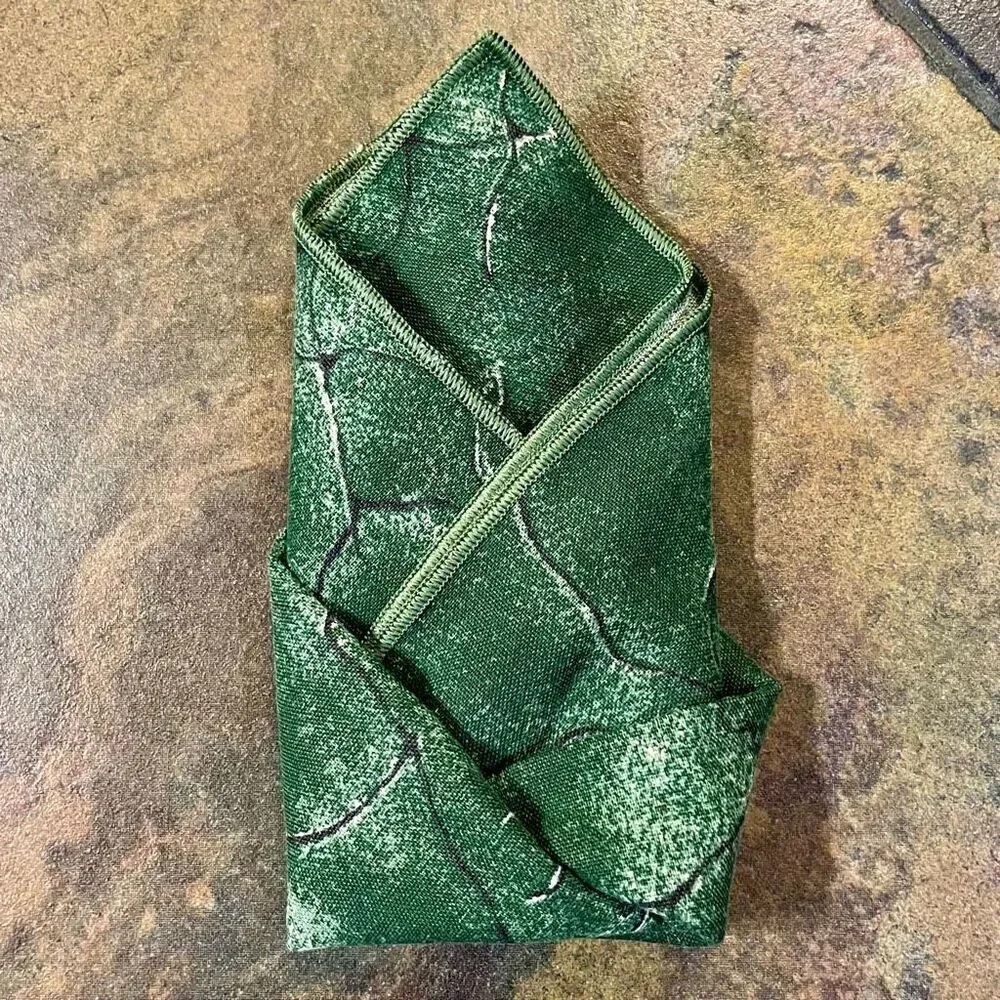 Terrisol Green Marble Crack Cloth Napkins Set of 11